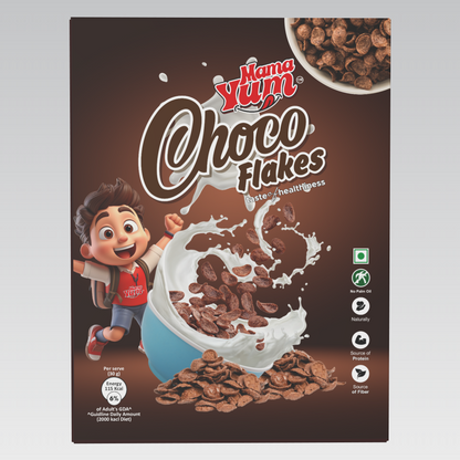 MamaYum Breakfast Cereals - Chocos Flakes 250g Box(Pack of 3)