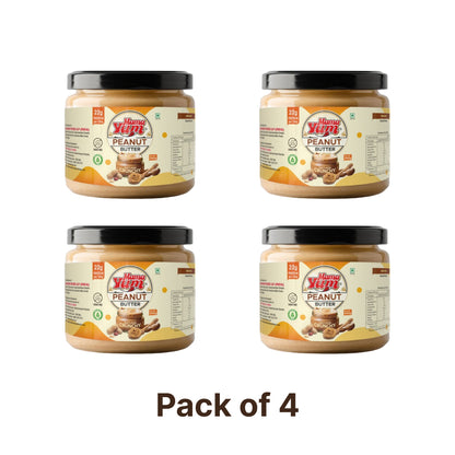 Peanut Spread - Natural Crunchy Butter 340g (Pack of 4)