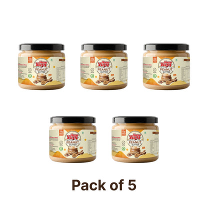 Peanut Spread - Natural Crunchy Butter 340g (Pack of 5)