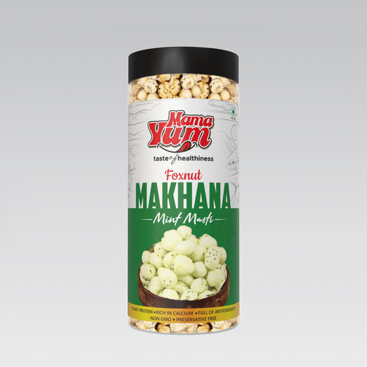 MamaYum Snacks Makhana / Fox-Nuts Mint Masti 90g Jar(Pack of 1)